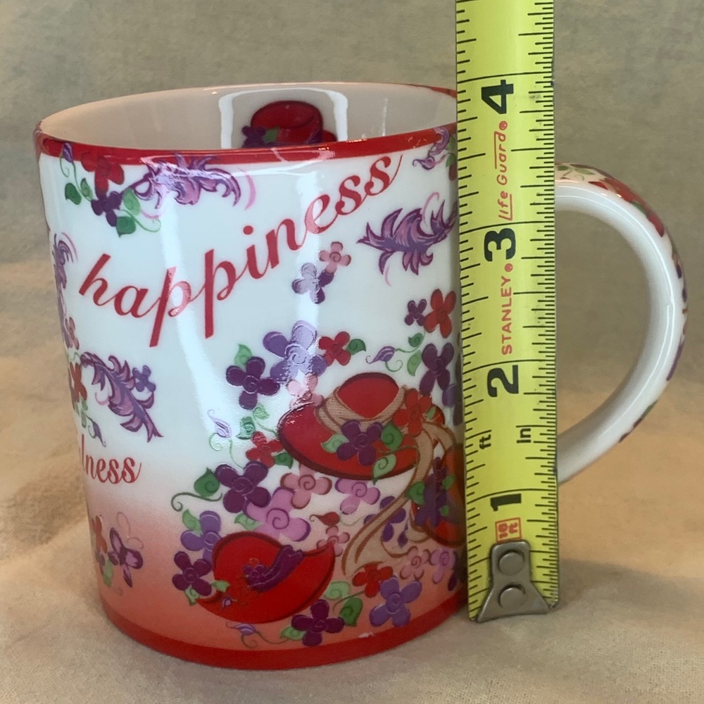 Cardew Design Red Hat Society Mug Pink Chintz White Red Excellent Floral 2004 - Picture 9 of 10